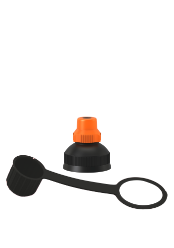 Set Drehtrinkverschluss & Verschlusskappe Schwarz-Orange/Schwarz